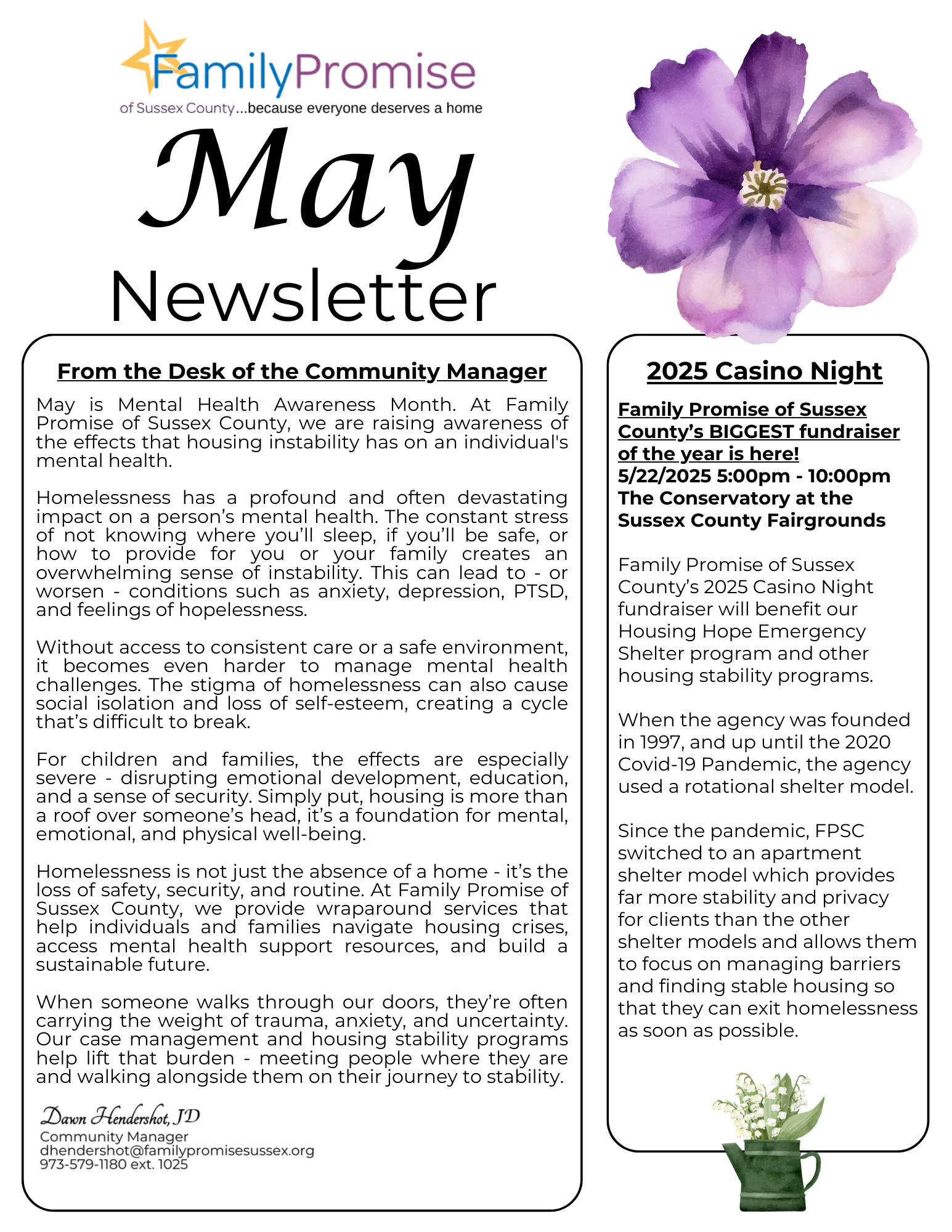 2025 May Newsletter Pg 1